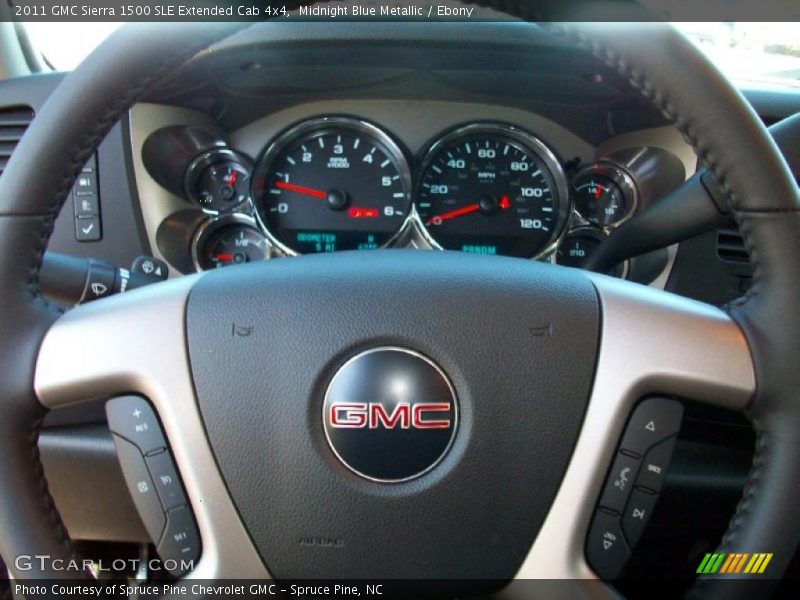 Midnight Blue Metallic / Ebony 2011 GMC Sierra 1500 SLE Extended Cab 4x4