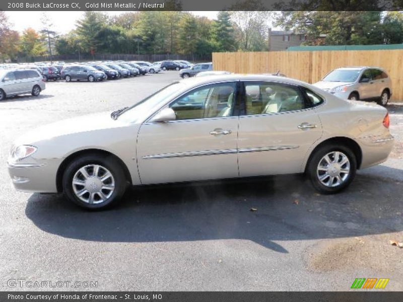 Gold Mist Metallic / Neutral 2008 Buick LaCrosse CX