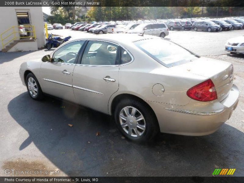 Gold Mist Metallic / Neutral 2008 Buick LaCrosse CX