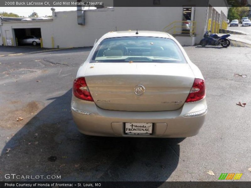 Gold Mist Metallic / Neutral 2008 Buick LaCrosse CX