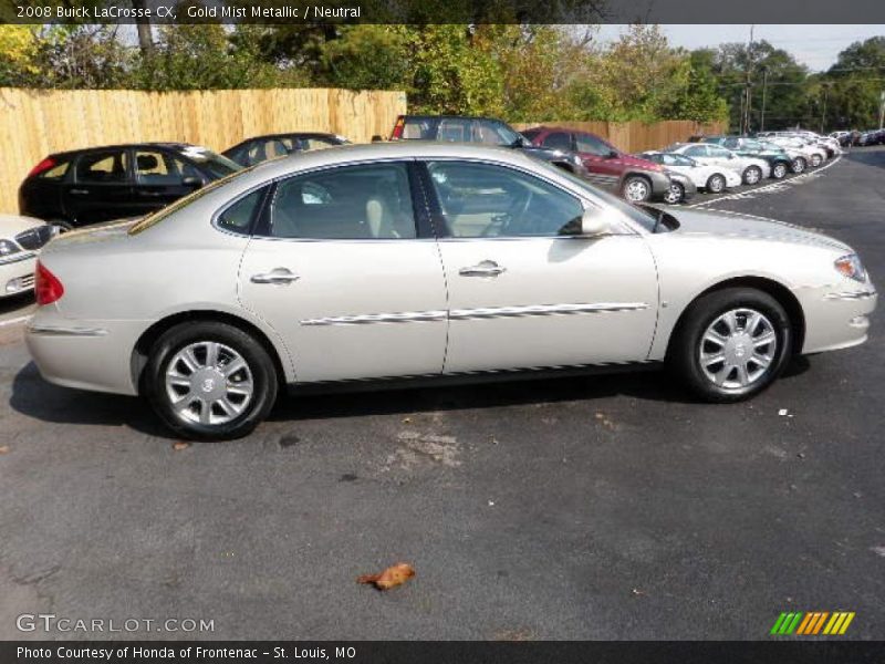 Gold Mist Metallic / Neutral 2008 Buick LaCrosse CX