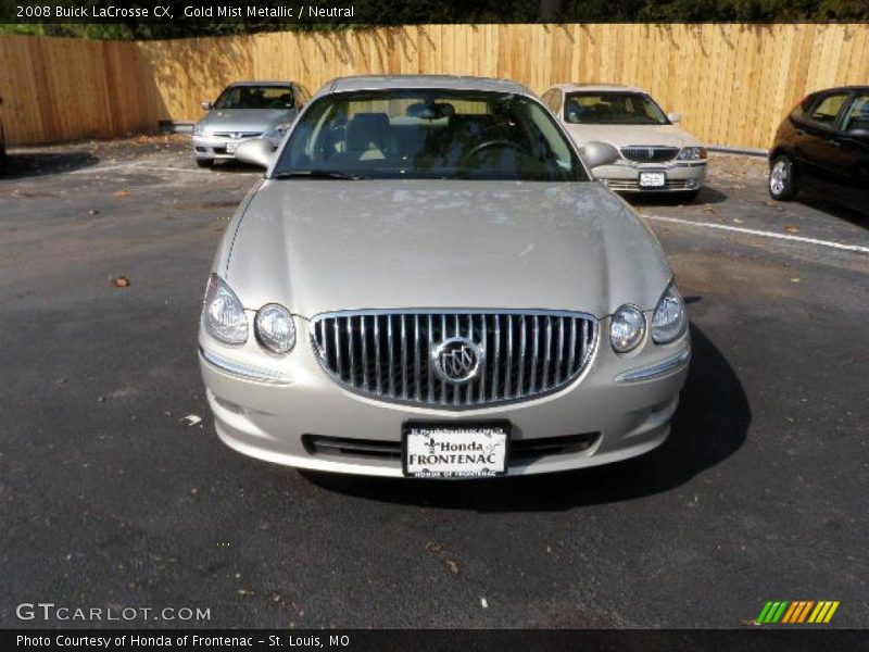 Gold Mist Metallic / Neutral 2008 Buick LaCrosse CX
