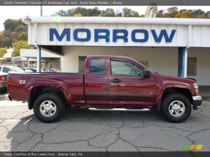 Deep Ruby Metallic / Ebony 2008 Chevrolet Colorado LT Extended Cab 4x4