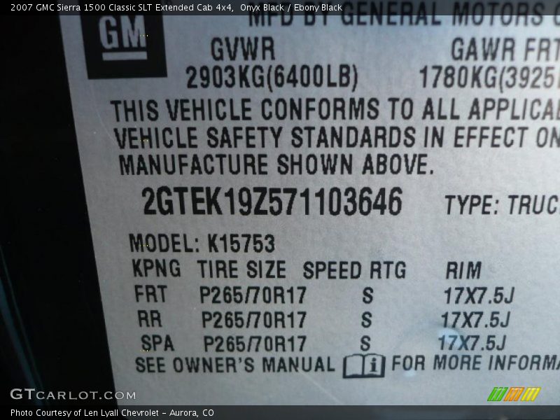 Onyx Black / Ebony Black 2007 GMC Sierra 1500 Classic SLT Extended Cab 4x4