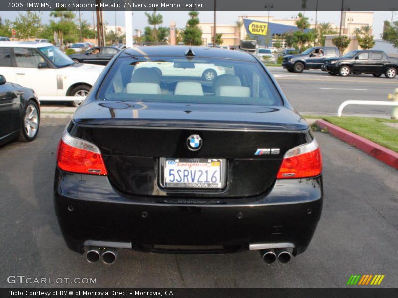 Black Sapphire Metallic / Silverstone Merino Leather 2006 BMW M5