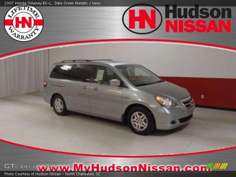 Slate Green Metallic / Ivory 2007 Honda Odyssey EX-L