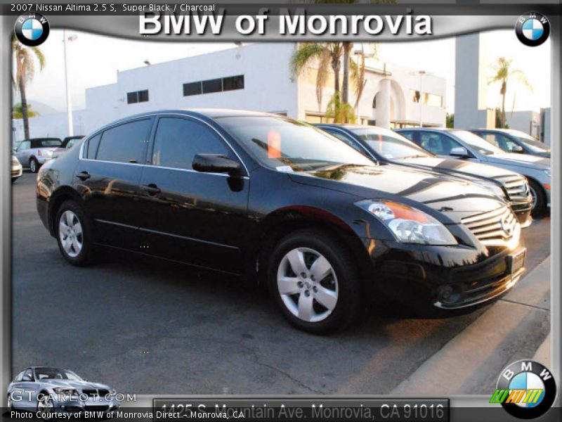 Super Black / Charcoal 2007 Nissan Altima 2.5 S
