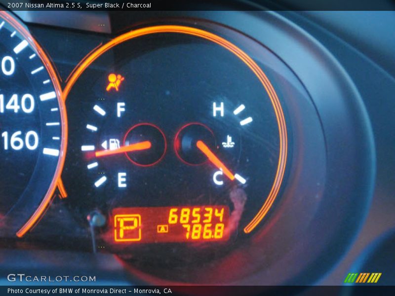 Super Black / Charcoal 2007 Nissan Altima 2.5 S