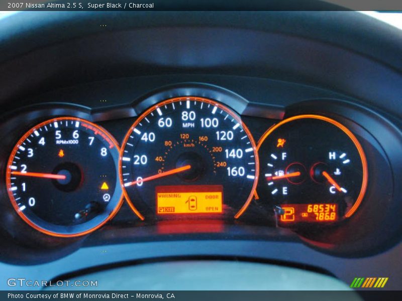 Super Black / Charcoal 2007 Nissan Altima 2.5 S