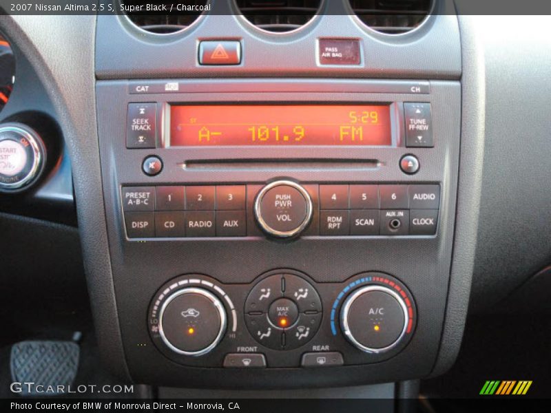 Super Black / Charcoal 2007 Nissan Altima 2.5 S