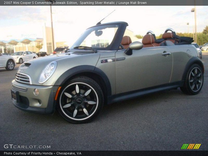 Sparkling Silver Metallic / Lounge Malt Brown 2007 Mini Cooper S Convertible Sidewalk Edition