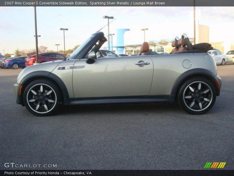 Sparkling Silver Metallic / Lounge Malt Brown 2007 Mini Cooper S Convertible Sidewalk Edition