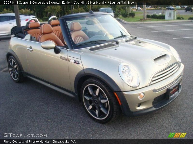 Sparkling Silver Metallic / Lounge Malt Brown 2007 Mini Cooper S Convertible Sidewalk Edition