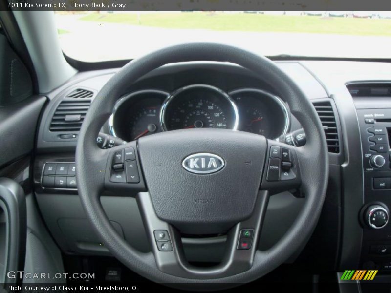 Ebony Black / Gray 2011 Kia Sorento LX