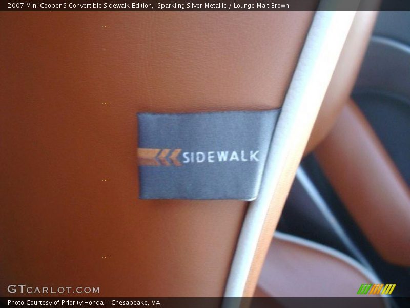 Sparkling Silver Metallic / Lounge Malt Brown 2007 Mini Cooper S Convertible Sidewalk Edition