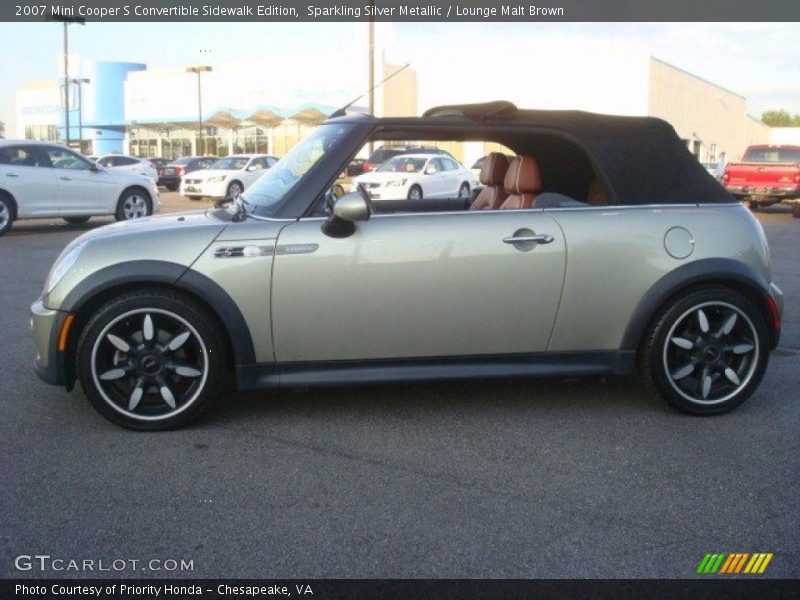 Sparkling Silver Metallic / Lounge Malt Brown 2007 Mini Cooper S Convertible Sidewalk Edition