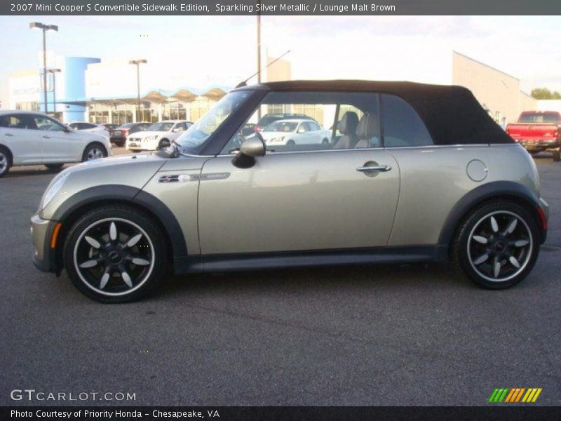 Sparkling Silver Metallic / Lounge Malt Brown 2007 Mini Cooper S Convertible Sidewalk Edition