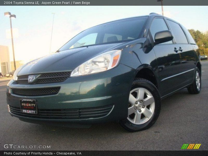 Aspen Green Pearl / Fawn Beige 2004 Toyota Sienna LE