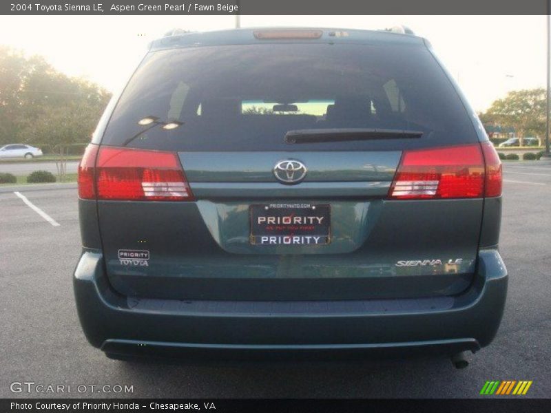 Aspen Green Pearl / Fawn Beige 2004 Toyota Sienna LE
