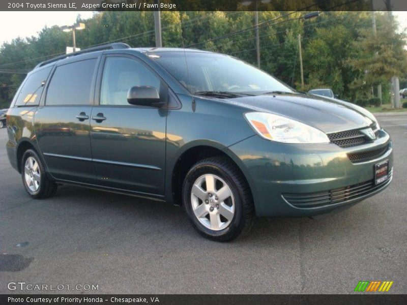 Aspen Green Pearl / Fawn Beige 2004 Toyota Sienna LE