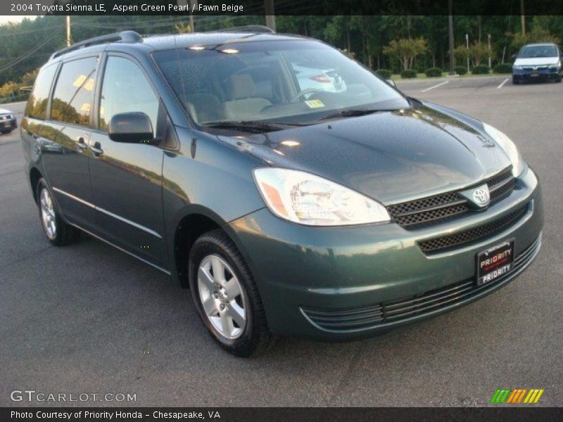 Aspen Green Pearl / Fawn Beige 2004 Toyota Sienna LE