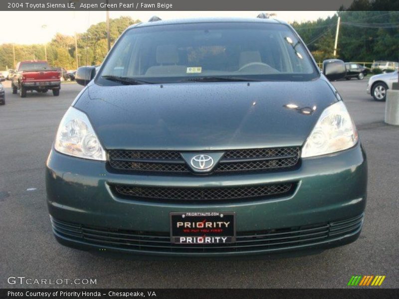 Aspen Green Pearl / Fawn Beige 2004 Toyota Sienna LE