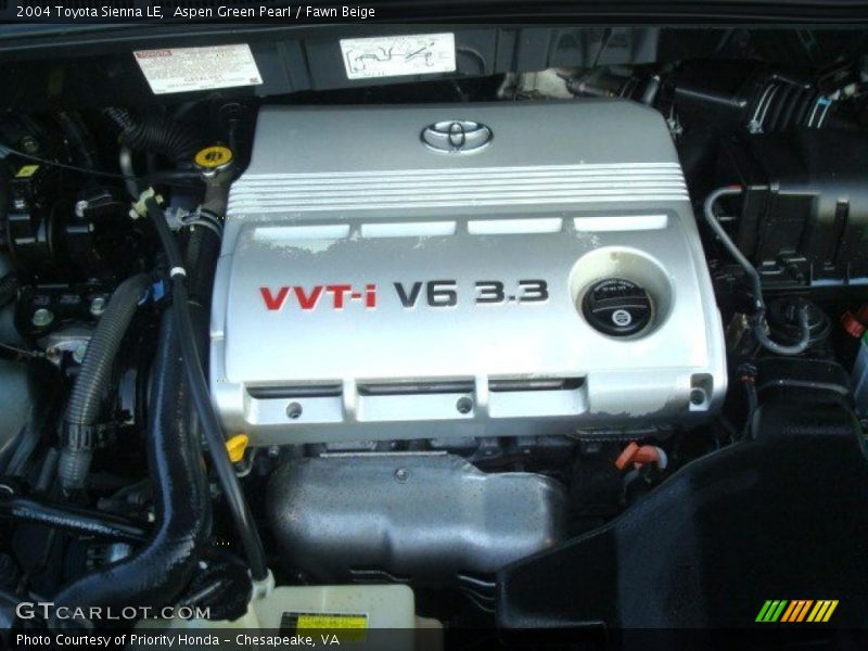 Aspen Green Pearl / Fawn Beige 2004 Toyota Sienna LE