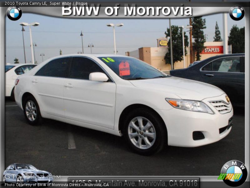 Super White / Bisque 2010 Toyota Camry LE