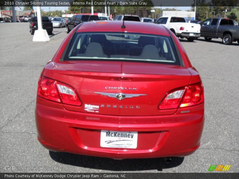 Inferno Red Crystal Pearl / Dark Slate Gray 2010 Chrysler Sebring Touring Sedan