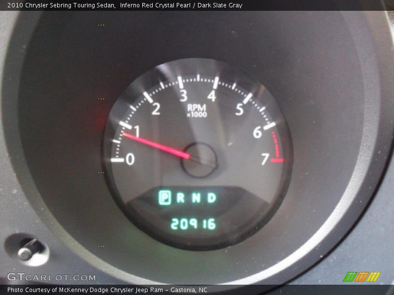 Inferno Red Crystal Pearl / Dark Slate Gray 2010 Chrysler Sebring Touring Sedan