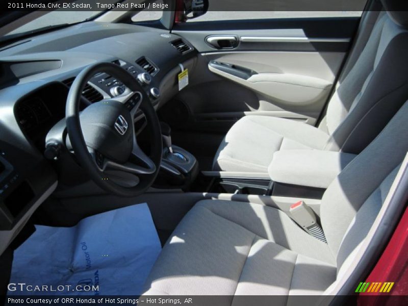 Tango Red Pearl / Beige 2011 Honda Civic EX Sedan