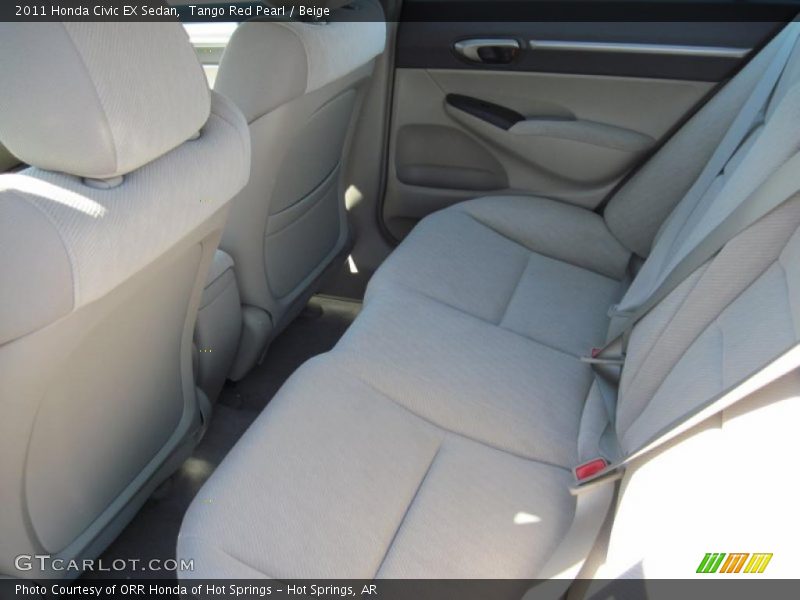 Tango Red Pearl / Beige 2011 Honda Civic EX Sedan