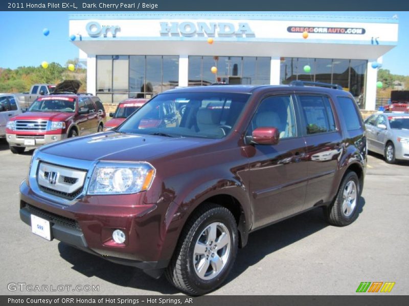 Dark Cherry Pearl / Beige 2011 Honda Pilot EX-L
