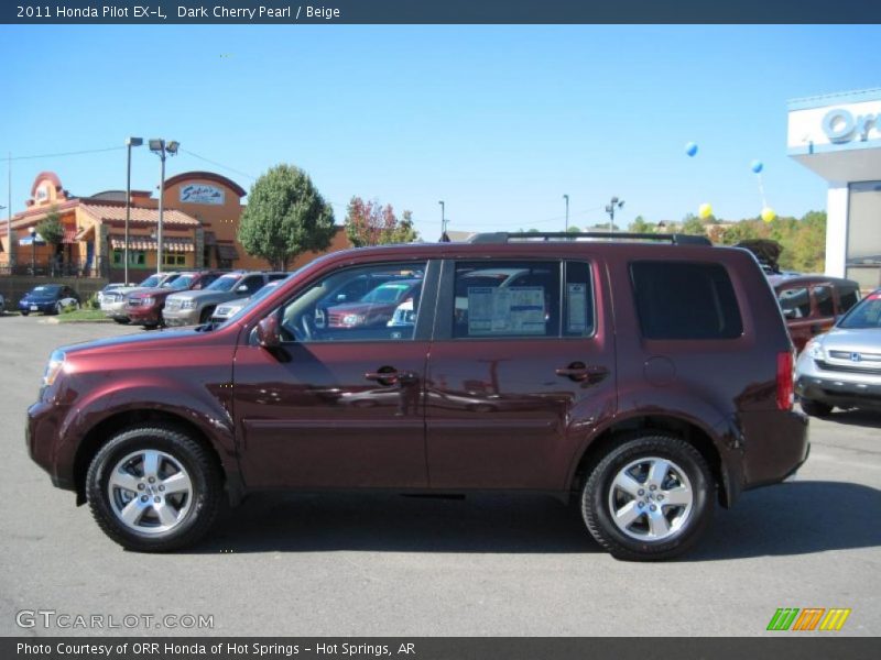 Dark Cherry Pearl / Beige 2011 Honda Pilot EX-L