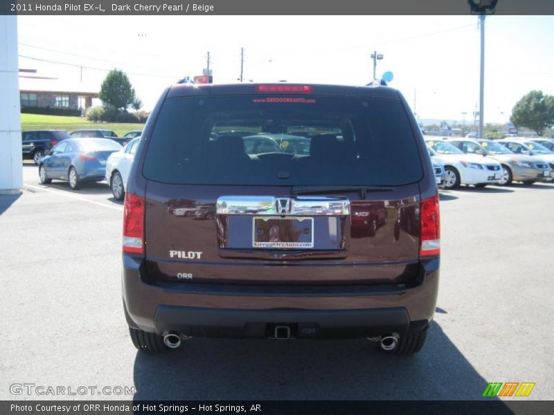 Dark Cherry Pearl / Beige 2011 Honda Pilot EX-L