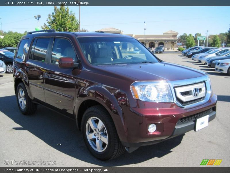Dark Cherry Pearl / Beige 2011 Honda Pilot EX-L