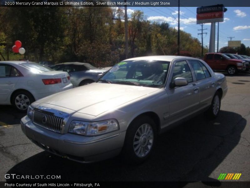 Silver Birch Metallic / Medium Light Stone 2010 Mercury Grand Marquis LS Ultimate Edition