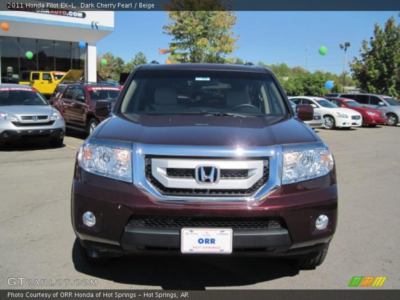 Dark Cherry Pearl / Beige 2011 Honda Pilot EX-L