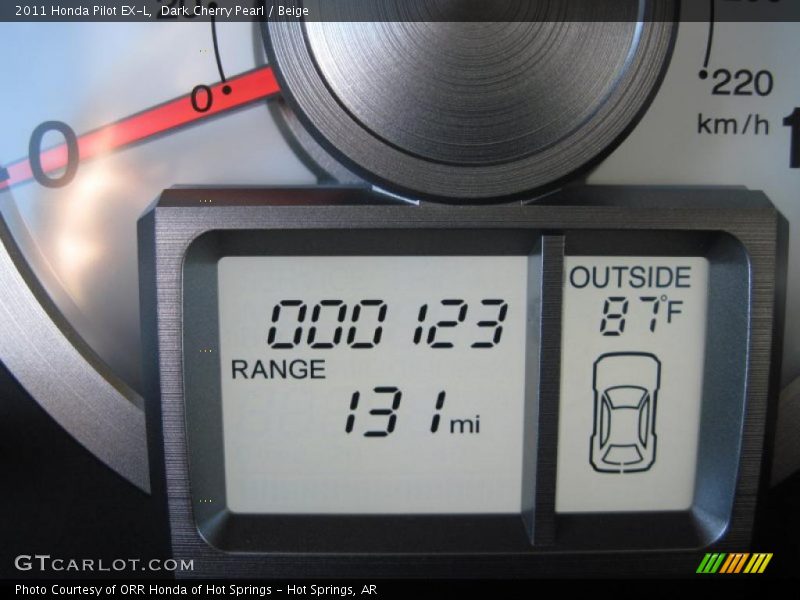 Dark Cherry Pearl / Beige 2011 Honda Pilot EX-L