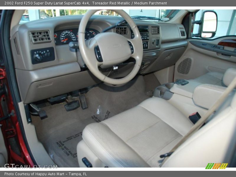  2002 F250 Super Duty Lariat SuperCab 4x4 Medium Parchment Interior