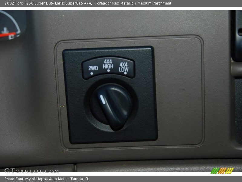 Toreador Red Metallic / Medium Parchment 2002 Ford F250 Super Duty Lariat SuperCab 4x4