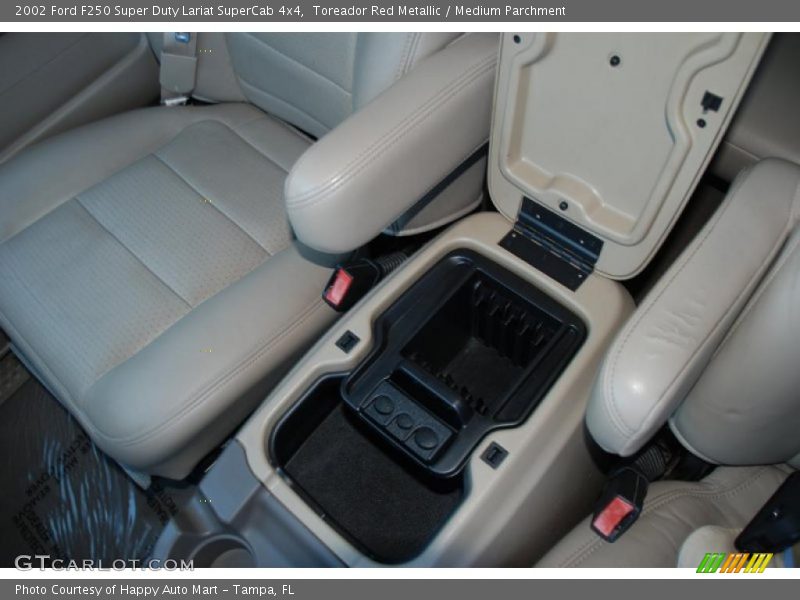 Toreador Red Metallic / Medium Parchment 2002 Ford F250 Super Duty Lariat SuperCab 4x4