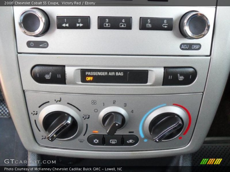 Controls of 2006 Cobalt SS Coupe