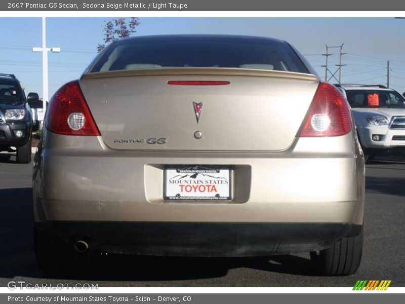 Sedona Beige Metallic / Light Taupe 2007 Pontiac G6 Sedan