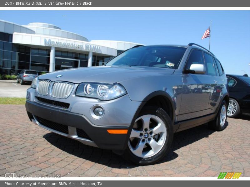 Silver Grey Metallic / Black 2007 BMW X3 3.0si