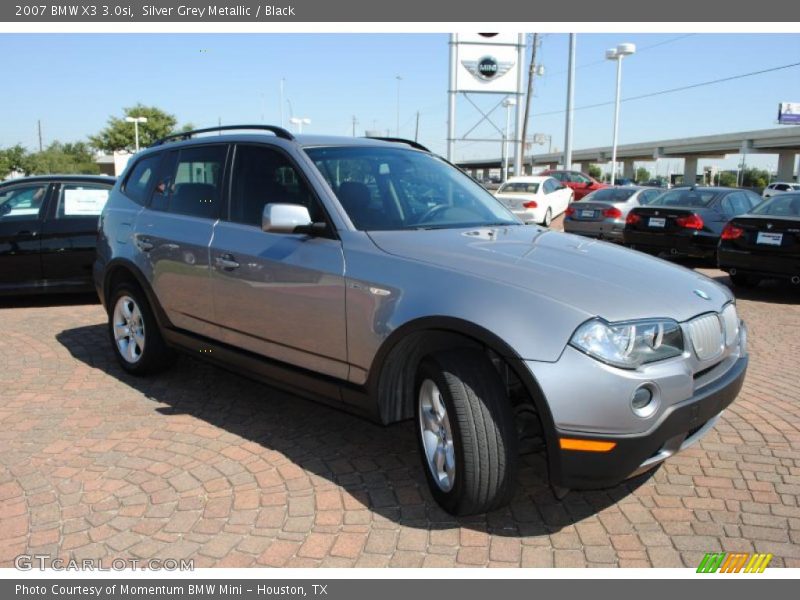 Silver Grey Metallic / Black 2007 BMW X3 3.0si