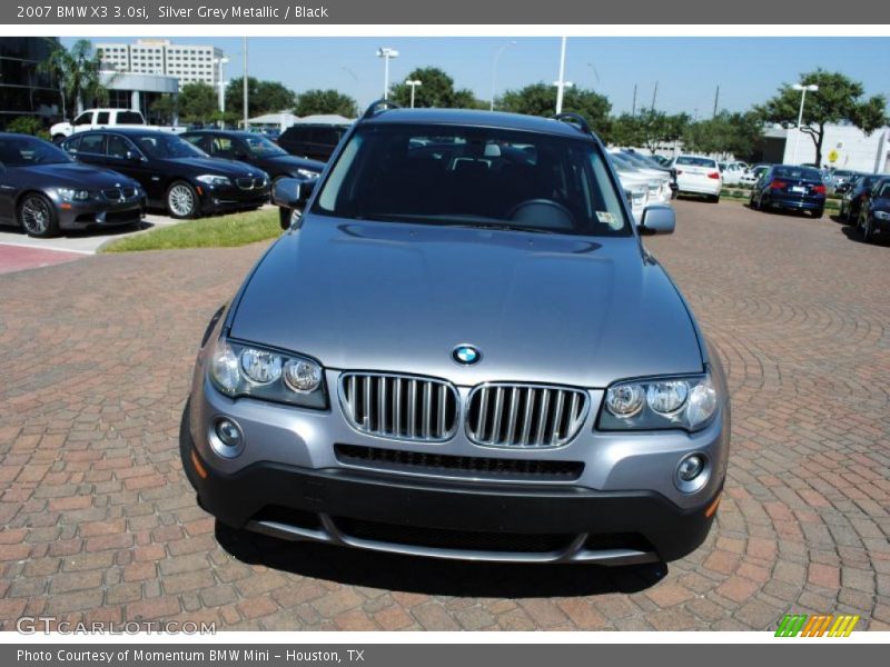 Silver Grey Metallic / Black 2007 BMW X3 3.0si