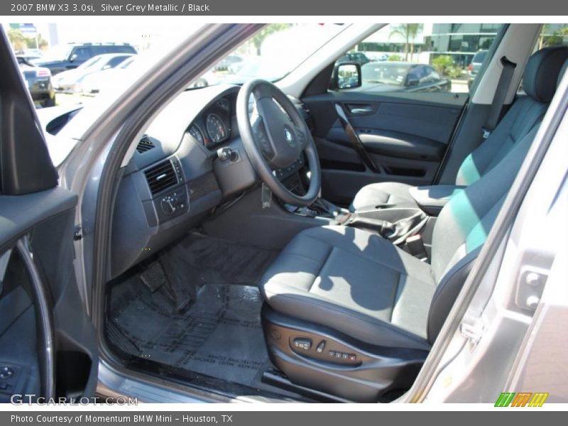 Silver Grey Metallic / Black 2007 BMW X3 3.0si