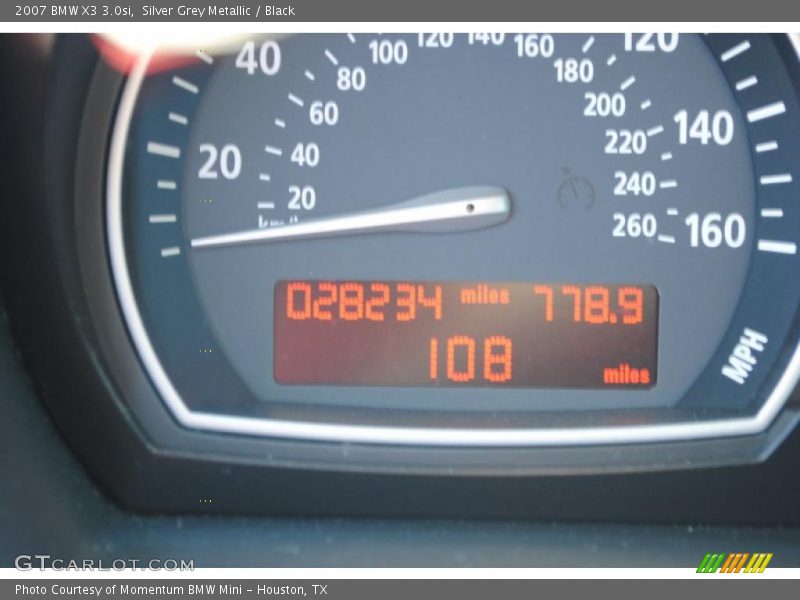 Silver Grey Metallic / Black 2007 BMW X3 3.0si