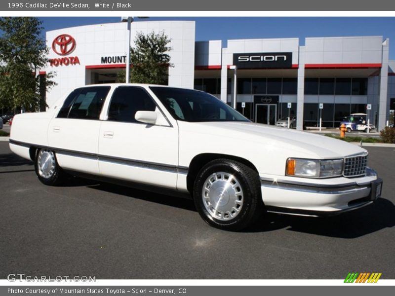 White / Black 1996 Cadillac DeVille Sedan